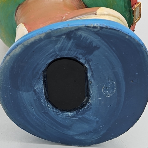 piggy bank~ Vintage unique big belly fisherman 10 in tall - Picture 11 of 13